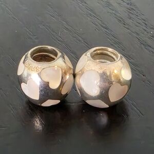 Pandora *Retired* Hearts Mother of Pearl Charm